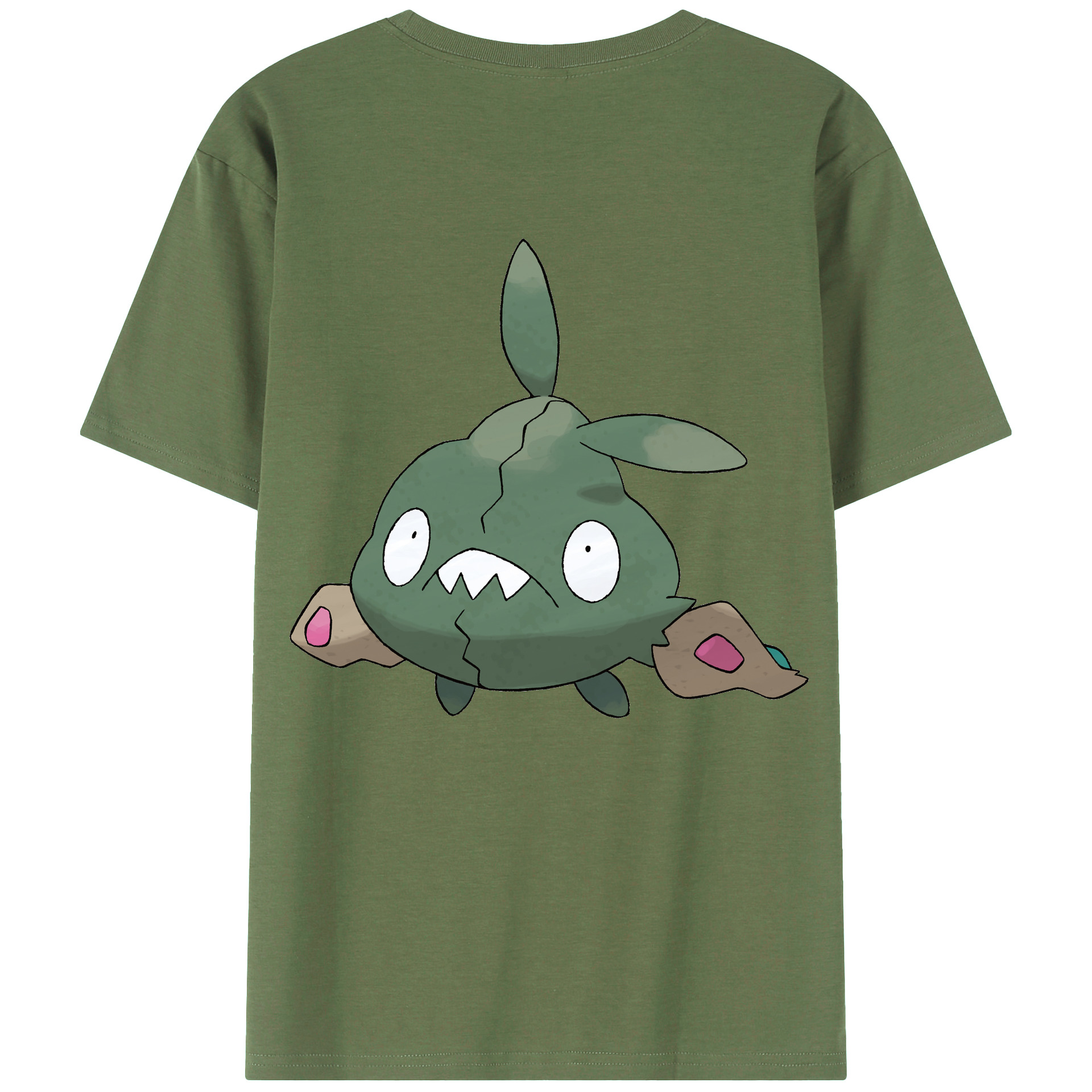 （画像用） ポケットモンスター Pokémon 綿100％ メンズ半袖Tシャツ（バックプリント） 通気性